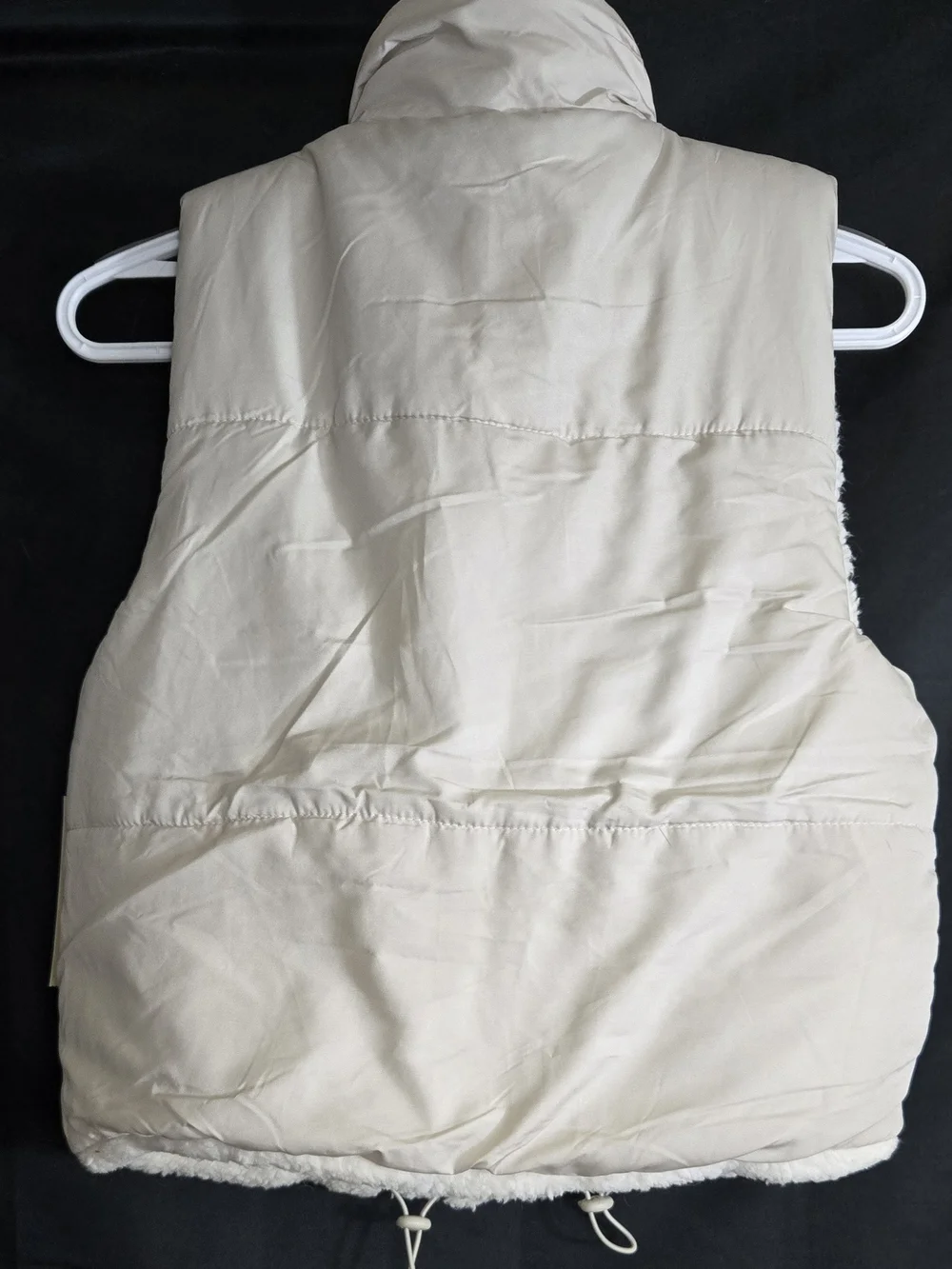 Reversible Cream Puffer Vest - Women #549